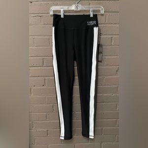 Bebe NWT Active sport rhinestone logo leggings S